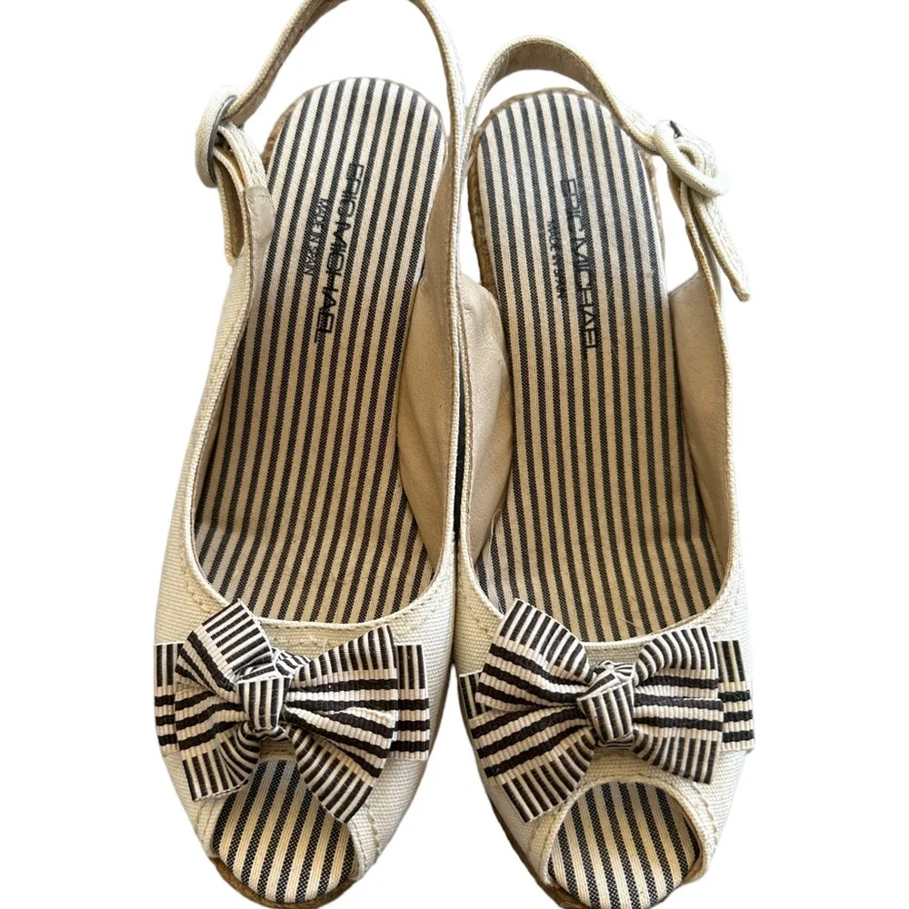 Eric Michael Cream and Gray Espadrilles